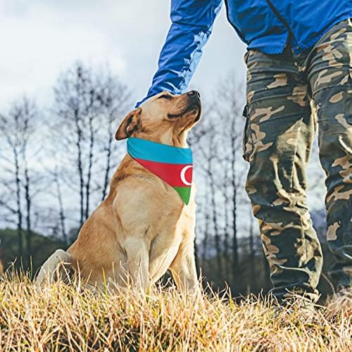 דגל אזרבייג'ן כלב בנדנה בנדנה מחמד הצעיף חיית מחמד ביקורות משולשות