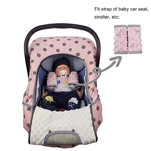 Dodo Nici Car מושב כיסוי לתינוק, כרית כיסוי חגורת בטיחות, רפידות חגורה מתאימות למנשא לתינוקות/כיסא/טיולון, שלום נעים מנוקד מינקי,