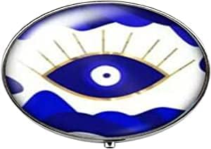 יופי כחול עין תכשיטי מזל עין זכוכית אמנות תמונה תיבת-קסם גלולת תיבת-זכוכית סוכריות תיבה