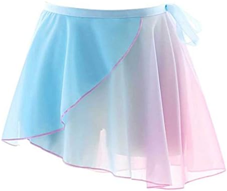 MSEMIS Sheer שיפון עוטף חצאית בלט לנשים ונערות מחליקים מעל בגדי ריקוד צעיף