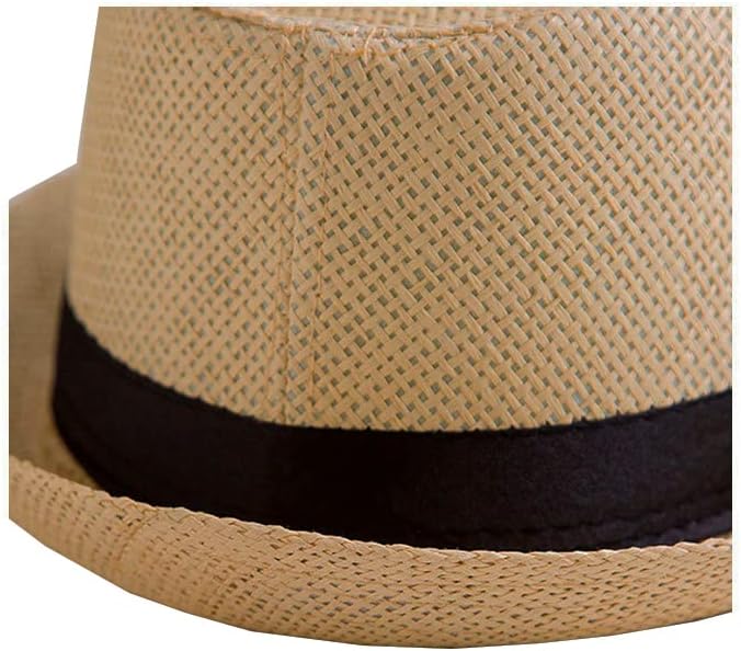 גברים קיץ קש קצר שוליים פדורה פנמה טרילבי חוף שמש כובע
