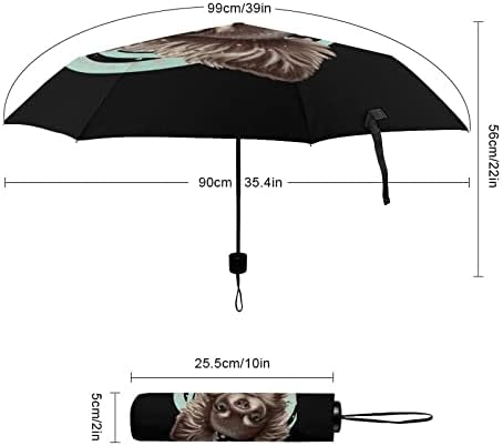 מטריית נסיעות לכלב צ ' יוואווה מטרייה מתקפלת אטומה לרוח לגשם סגירה פתוחה אוטומטית