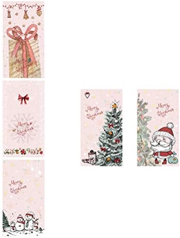 Lioobo 5 PCS שקיות נייר לחג המולד שקיות אריזה אריזה שקיות עטיפת מתנה לקישוט חג המולד