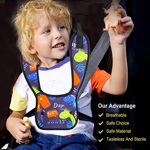 שמאי חגורת בטיחות לילדים לילדים, מגן על חגורת בטיחות ברכב מתכוונן, כיסוי חגורת בטיחות רכה אוטומטית בטיחות אוניברסלית