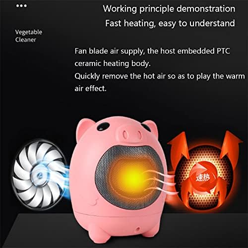 חזיר חמוד 550 וואט יכול לנער את ראשו מחמם מאוורר חשמלי תנורי חימום קרמיים לבית ולמשרד מחמם מאוורר תנורי חימום מהירים