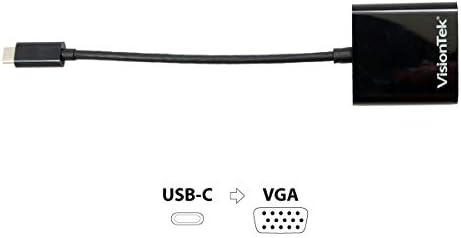 VisionTek USB C 3.1 למתאם VGA, זכר לנקבה, עבור iPad Pro, MacBook Pro, Chromebook, Lenovo, Dell, HP, גרפיקה