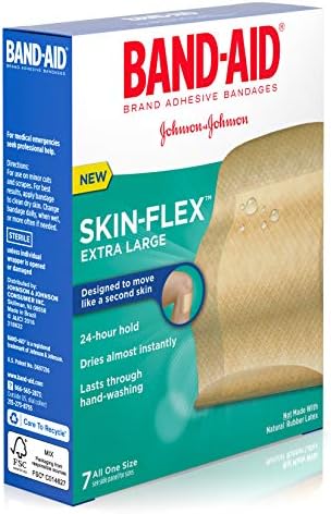 Band-Aid® Brand Skin-Flex® תחבושות JUMBO, 7 COUNT