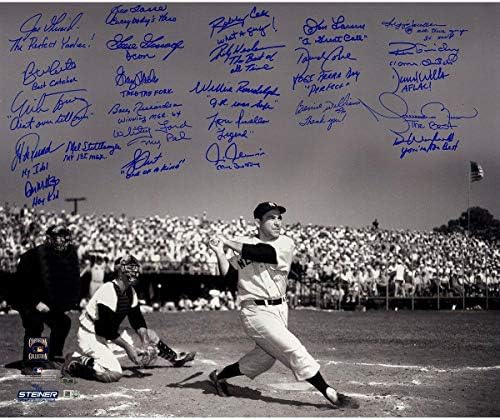 יוגי ברה מחווה ריבוי עיצובים וחתומים 20x24 צילום מתכתי - תמונות MLB עם חתימה