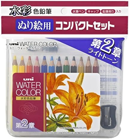 עיפרון מיצובישי UWCNCS12C2 צבע יוניווטר קומפקטי, 12 צבעים, פרק 2