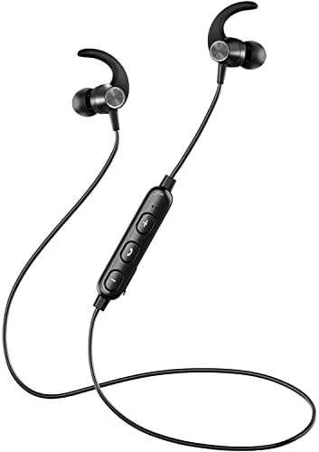 אוזניות Bluetooth, V5.0 אוזניות מגנטיות אלחוטיות זמן משחק 12 שעות, IPX7 אוזניות פס צוואר Bluetooth עם זיעה עם מיקרופון