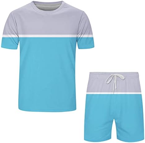 מכנסיים קצרים של תלבושות אימון לגברים, חולצת טלט של אימון כושר ושרירים מכנסיים קצרים הגדרת חליפות בגדי ספורט