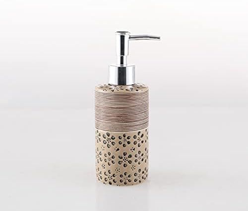 מתקן סבון קרמיקה של Huijie עם משאבה למטבח אמבטיה - 280 מל בקבוקי קרם צורה עגולה בסגנון יפני, שמפו צמיד שורש כף יד ציוד אמבטיה,