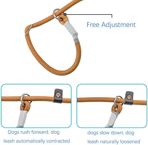 3 חלקים החלקים רצועת כלבים רצועה 5 מטר רצועת אימון כלבים חזקה עם ידית מרופדת סטנדרטית לאימוני ריצה והליכה