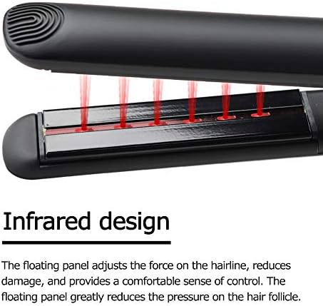 מחליק שיער אינפרא אדום, ברזל קיטור מסתלסל ברזל ברזל ישר מפרט מקצועי 80 ℃ ~ טמפרטורה מקסימאלית 230 ℃ צג טמפרטורה דיגיטלית