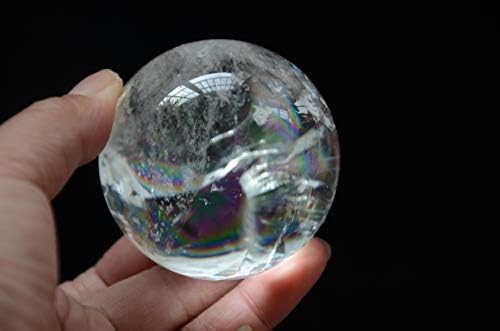 Tibet אמיתי Himalayan גובה גבוה גביש ברור גביש קשת קוורץ כדור כדור אורב 2.28 אינץ 'ריפוי רייקי רוחני