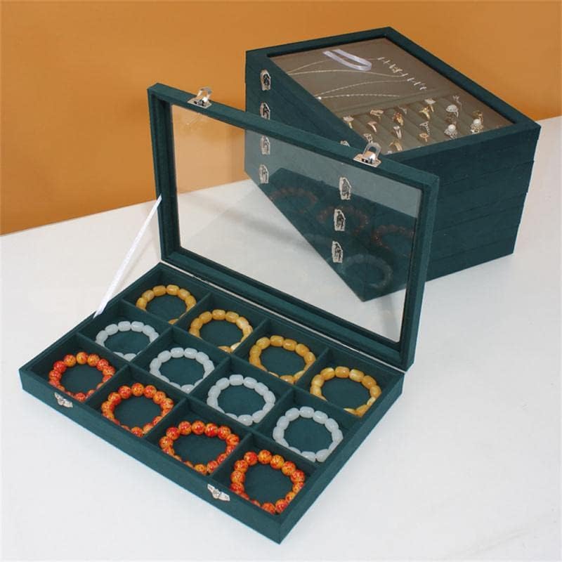 תכשיטים תכשיטים מארז רטרו סגנון שרשרת מחזיק אחסון יוקרה קטיפה קטיפה פנימית 1 pcs