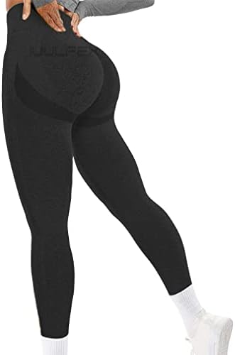Iuulfex scrunch קת הרמת חותלות שלל מכנסי יוגה אנטי צלוליט חותלות מרקם נשים אימון מותניים גבוהים