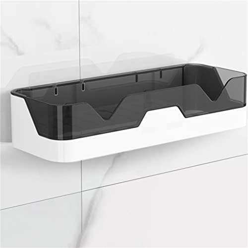 Jkuywx קיר רכוב מתלה אמבטיה לאחסון שמפו אחסון מפלסטיק מתלה למטבח מארגן לאביזרי אמבטיה ללא תרגיל