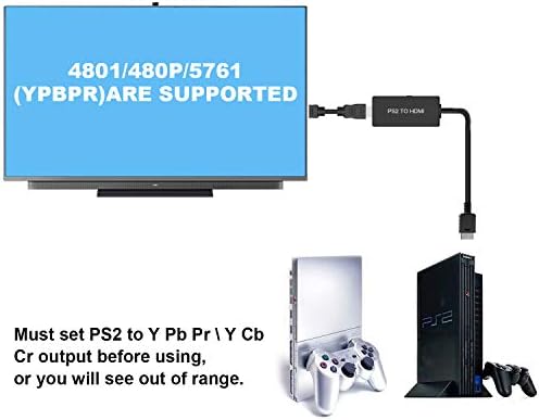 ממיר PS2 ל- HDMI התואם ל- Sony PlayStation 2/PlayStation 3 המרה PS2 לאות HDMI של HDTV/Monitor/Cointers המודרני