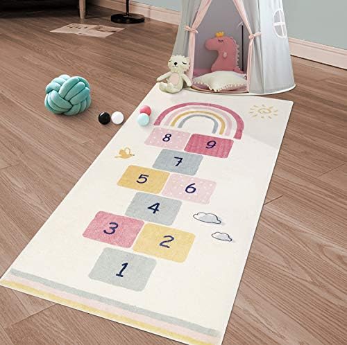 Hiiarug Hopscotch Children Rug 27 x63 כיף וחינוכי שטיח חדר משחק