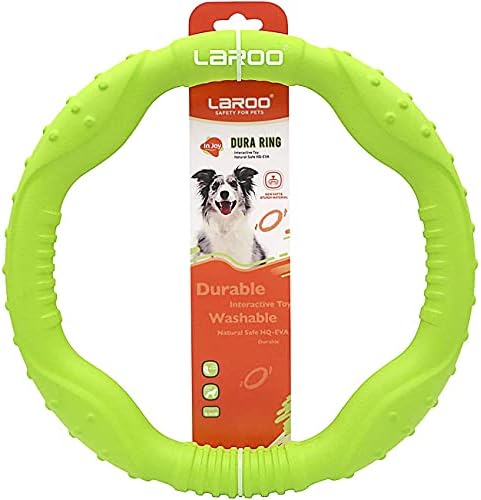 צעצועים של כלבים של Laroo עבור עיסות אגרסיביות, דיסק מעופף כלבים צף, צעצוע משיכת כלבים בגודל, צעצועים לכלבים אינטראקטיביים,