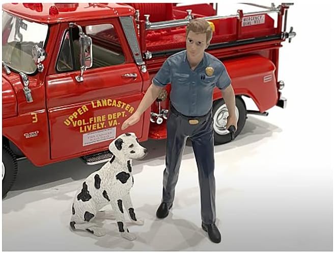 אמריקאי דיורמה כבאים אש כלב אימון דמויות עבור 1/18 מודלים בקנה מידה 76320
