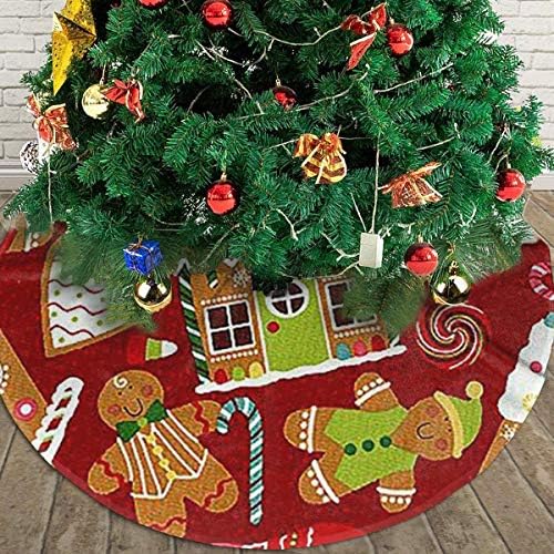 LVESHOP HOLDY HORDY BINGERBREAD איש וחצאית עץ חג המולד בקתות עגול יוקרה עגול מקורה חיצוני כפרי קישוטי חג עץ