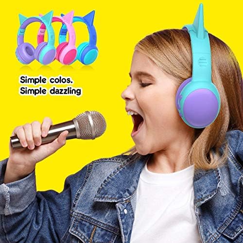 אוזניות של Gorsun Bluetooth Kids עם מיקרופון, אוזניות אלחוטיות לילדים עם הנפח 85dB נפח מוגבל להגנה על שמיעה, אוזניות אוזניות