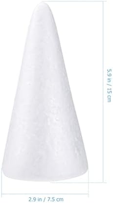 בינקה קונוס לבן חרוטים- קצף בצורת קצף סטורופואם חרוט 30 יחידות חרוט לבן חומרים לצורת לילדים מלאכות DIY דוגמנות צעצועים