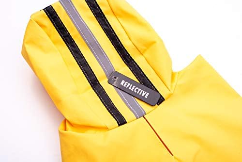 אופנה חיית מחמד ימי גשם מעיל גשם צהוב יותר, X-SMALL