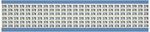 בריידי וו-378-פק ניתן למקם מחדש ויניל בד, שחור על לבן, מוצק מספרי חוט סמן כרטיס
