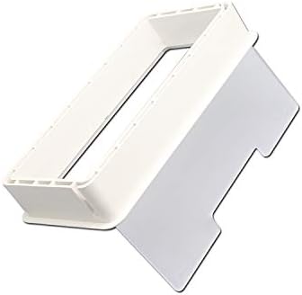 Quluxe 6.22 אינץ 'מלבן שולחן, מארגן כבל שולחן מחשב חור עם כיסוי חלבית שקוף-לבן-לבן