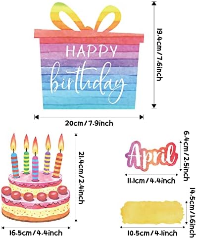 72 חתיכות שמח יום הולדת לוח מודעות סט צבעי מים יום הולדת קיר בכיתה קישוטי יום הולדת שמח לוח מודעות מגזרות עבור לוח שנה