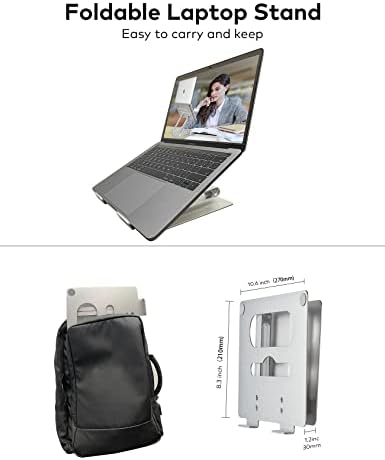 עמדת מחשב נייד של DEDRR לשולחן העבודה, מעמד מחשב נייד מתכוונן, ישיבה ארגונומית או מחשב נייד עומד למחשבים מחברת