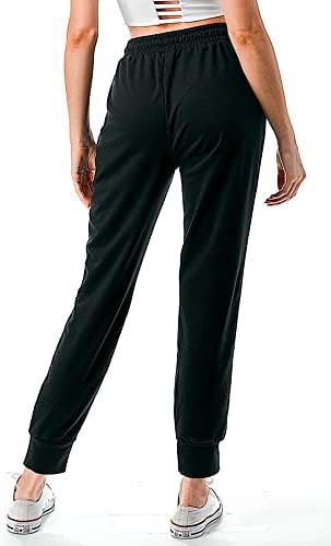 מכנסי ריצה רגועים לנשים פעילות מכנסי ריצה רגועים - מכנסי טרנינג עניבת עניבה גבוהה של מותניים.
