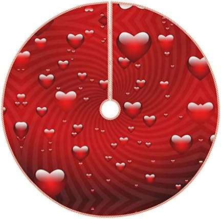 Valentine Red Love Hearts שנה חדשה עץ חג המולד חצאית עץ עץ חצאית בגודל 30/36/48 אינץ '