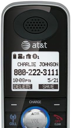 AT&T TL86109 + TL86009 6 מכשיר טלפון DECT 6.0 טלפון כבלים/אלחוטי עם מערכת מענה ומזהה מתקשר/תכונת המתנה לשיחה,