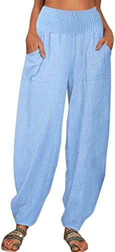 מכנסי נשים של ג'ורסה, מכנסי הרמון המותניים המותניים המותניים מכנסי טרנינג מכנסיים מותניים גבוהים מכנסיים