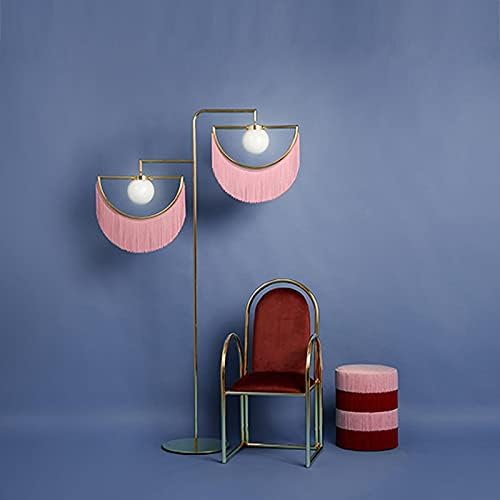 ZSEDP יצירתי פוסט-מודרני ציצית מנורת רצפה זהב דגם חדר חדר שינה ברזל מצופה אורות רצפה עמידה בית קלטות תאורה מלונות (צבע: הרפתקאות