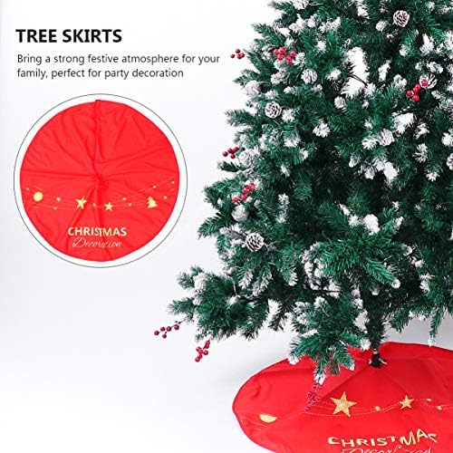 עיצוב חיצוני חיצוני חצאית עץ חג המולד האדום 35 אינץ