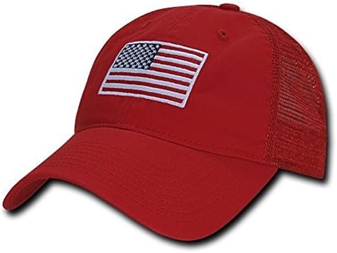 כובע רך בכושר דגל אמריקאי כותנה כותנה כותנה אחורית