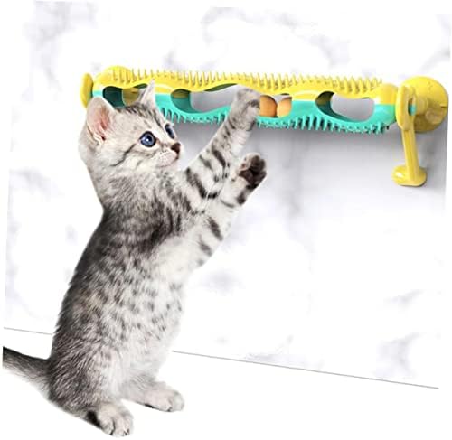Ipetboom Catnip צעצוע פטיפון שפשוף קיר שפשוף קיר פאזל עם טיזר לאחר אימוני מסלול פעמוני חתלתול פעמוני צעצועים מקורים