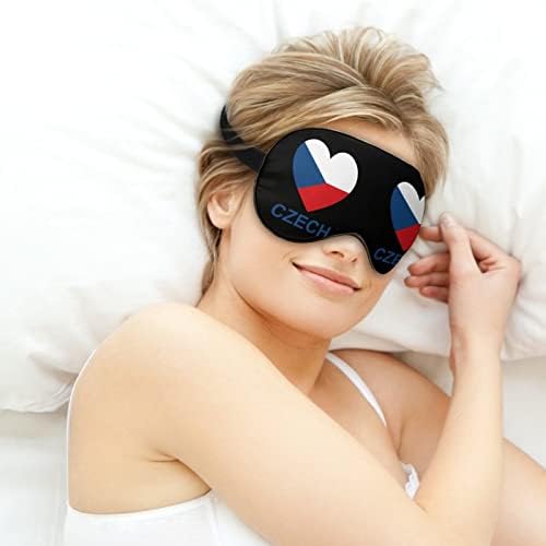 אהבה מסיכת עיניים צ'כית ללימודי שינה בליל עיניים עם רצועה מתכווננת לגברים נשים מטיילות יוגה תנומה