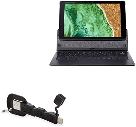 כבל Goxwave תואם ל- ACER Chromebook Tab 510 - מטען מחזיק מקשים מסוג USB -C, טבעת מפתח 3.1 סוג C כבל USB עבור ACER