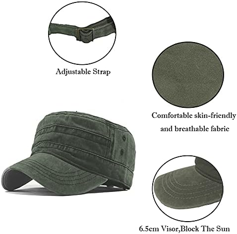 יולונג צבאי כובע בציר צבא כובעי שטף כותנה שטוח למעלה כובע חיצוני כובע קש