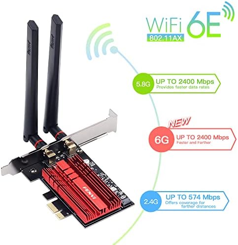 Wifi 6e ax210 pci-e wifi כרטיס BT5.2 160MHz Tri-band מרחיב את WiFi ל- 6GHz/5GHz/2.4GHz 5400 מגהביט לשנייה Gigabit AX210NGW