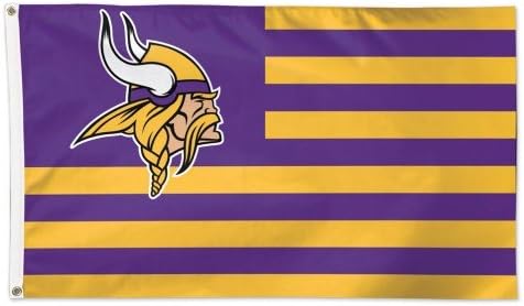 דגל Wincraft NFL Minnesota Vikings 3'x5 ', גודל אחד, צבע צוות