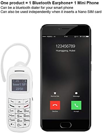 Ashata מיני טלפון סלולרי קטן נייד, מיני טלפון סלולרי נייד מיני נייד טלפון נייד מחייגן Bluetooth עם אוזניות אוזניות