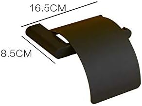 חומר סגסוגת אבץ של Raxinbang מחזיק נייר טואלט שחור גודל 16.5 סמ 8.5 סמ חיזוק עמיד התקנה נושאת עומס נוח מחזיק מגבת