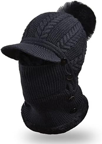 נשים חורפיות סרוג סוודר ספורט מאוורר כפות חום הגנה על אוזן סוודר צמר כובע כובע נשים לא צמר